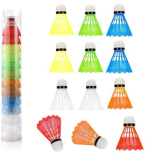Cfcyhla 12 Nylon-Badmintons mit großer Stabilität und Haltbarkeit, Federbälle für Indoor-Outdoor-Sportarten