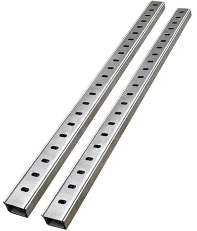 Sistema di drenaggio commerciale da 99,1 cm, sottile, con copertura in acciaio inossidabile, confezione da 6, 10,2 x 5,1 cm, per vialetti in calcestruzzo, soluzione di drenaggio efficace per aree