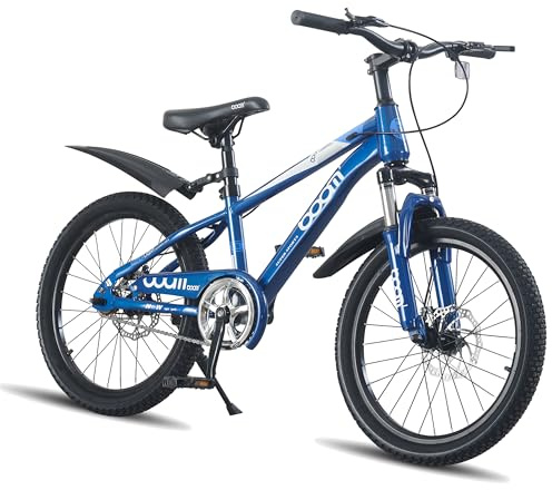 LSLIFE Kids Mountain Bike for Boys, 22 Inch Kids Bicycle for 11-14 Years Old Boy with Shock Absorber Boys Mountain Bicycle with Dual Disc Brake (Blue, 22 Inch)