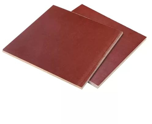 GAOHUAF 1 Foglio di Bachelite Fenolica da 1 Mm, 2 Mm, 3 Mm, 4 Mm, 5 Mm, 6 Mm, 8 Mm di Spessore, Pannello in Legno Lamellare Composito Isolato, Piastra in Tessuto di Legno Elettrico(2x250x250mm)