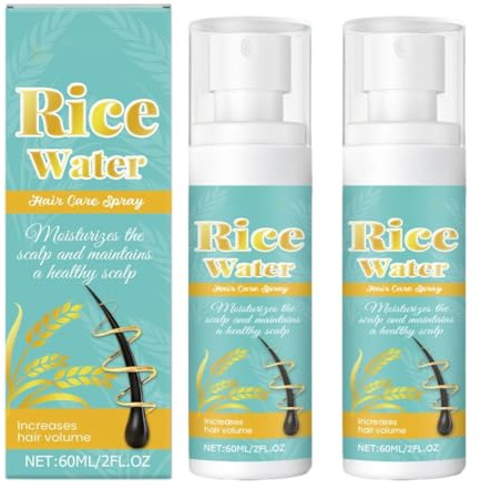 Spray voluminizador de agua de arroz para cabello fino, sin enjuague, no graso, apto para el cuidado del cuero cabelludo, peinado diario, uso en salón y en casa