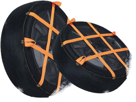 Auto Accessories Snow Socks for Winter Emergencies Anti Skid Tire Socks Fits Most Cars SUVs and Light Trucks for Snow Traction 2pcs 275/45R20