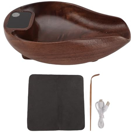 TOPINCN Teewaage aus Holz, 0,1 G, Hochpräzise Digitale Küchenwaage für Kaffee und Tee, 0,3 Bis 200 G, Wiederaufladbar, Im Taschenformat Zum Backen und Kochen (Walnussfarbe)