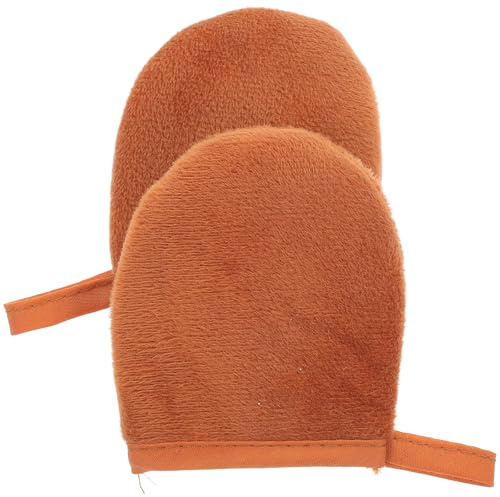 YOSADIER Selbstbräunungshandschuhe mit Massagefunktion 2 Stück-pack aus Plüsch Schnelles und Effizientes Auftragen für Körperlotion und Sonnencreme