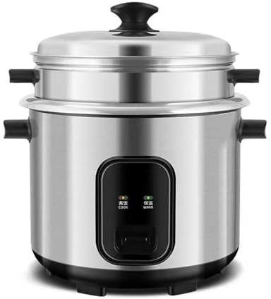 Cuociriso Elettrico In Acciaio Inox Con Vaporiera, Ciotola Interna Antiaderente, Funzioni Di Cottura/caldo, Misurino Incluso(6L)