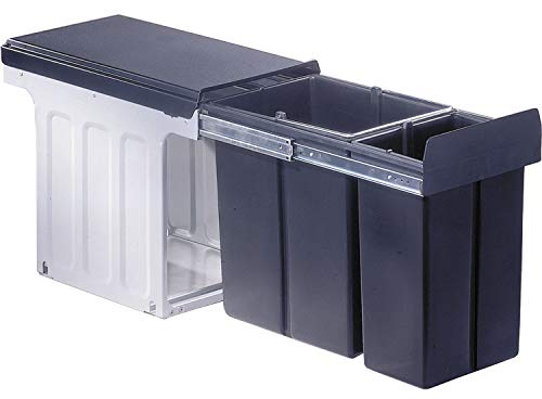 WESCO Profiline Bio-Double 30 DT Einbau-Abfallsammler, 1 x 20 / 1 x 10 L, 1 Stück, anthrazit,857621-11