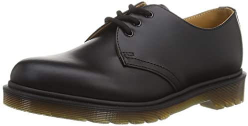 Dr. Martens 1461PW Smooth 59 Last Unisex-Erwachsene Derby Schnürhalbschuhe, Schwarz (Black Smooth), 44 EU