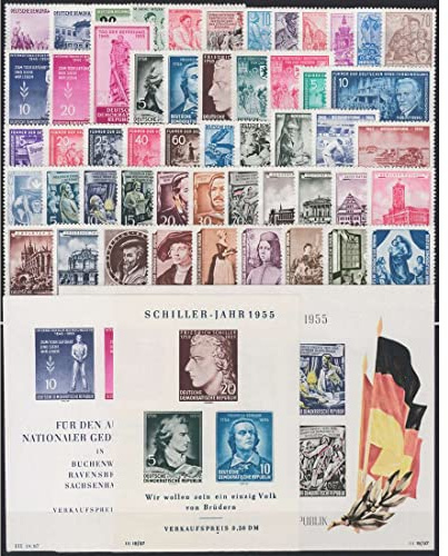 Goldhahn DDR Jahrgang 1955 postfrisch komplett Briefmarken für Sammler