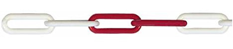 Kunststoffkette Absperrkette rot-weiss 8 mm x 25 m