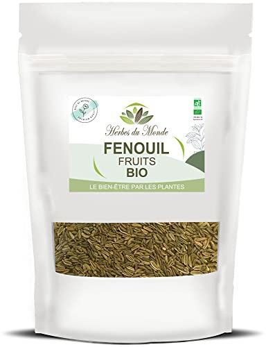 Herbes du Monde - Tisane Fenouil BIO Doux | Infusion Allaitement & Digestion | Graines Diurétiques & Détox Certifiées AB - 150g