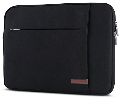 Housse Ordinateur Portable 13 Pouces Noir - CASEZA London Sac pour ASUS Acer Dell HP Lenovo Microsoft Surface Book & Autres – Sac à Main PC Ultrabook 13 - 13,3 résistant à l’Eau avec 2 Poches