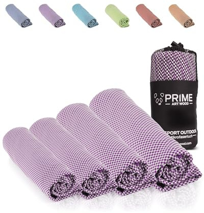 PRIME ART WOOD Travel Towel Bamboo 160 x 80 cm Purple
