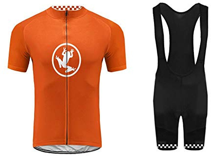 UGLY FROG Milchfaser Kurze Ärmel Radsportanzüge MTB kurzarmtrikot Radtrikot Set Radfahren Kleidung Sommer Fahrradtrikot mit Radhose/Trousers mit Sitzpolster für Herren