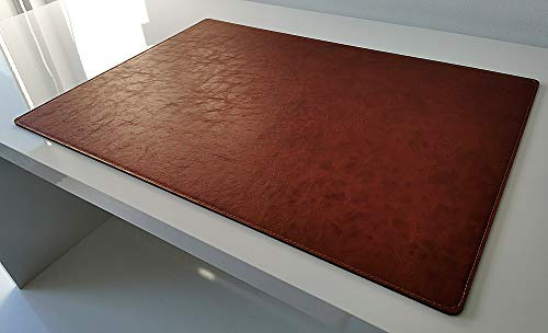 Schreibtischunterlage in Lora Leder 60 x 40 cognac braun