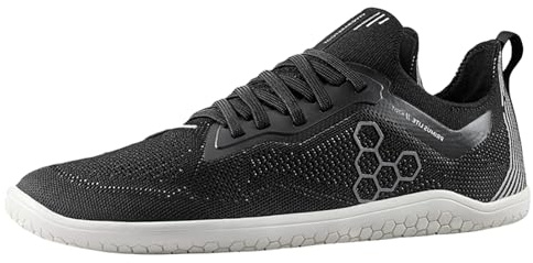 VIVOBAREFOOT Primus Lite Knit Womens | Barefoot Trainers | Ultra-Lightweight Shoe | Build Strength, Balance & Mobility | Wide Fit Grounding Shoes Obsidian