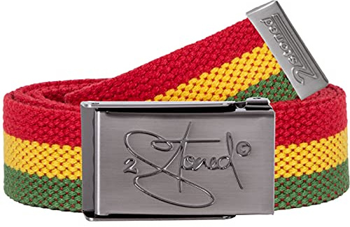 2Stoned Koppelgürtel Stoffgürtel Unisex, matte Schnalle Classic, 3 cm breit für Damen und Herren