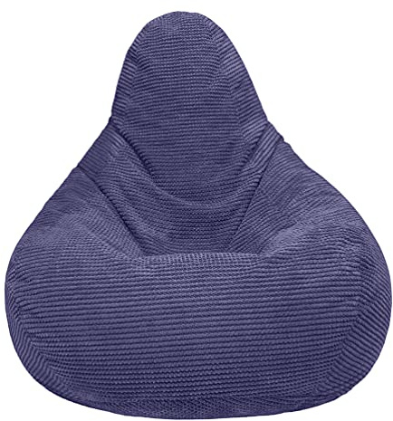 Loft 25 sitzsack Cord – Gaming sitzsack mit füllung, Komfortabler Bean Bag, sitzsack Erwachsene mit hohem Rücken,sitzsäcke,Bean Bag Chair Ergonomisches Design (Lila, Sitzsack)