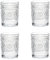 LOYUYU Paquete de 4, Vasos Románticos de Agua, Vasos de Agua 250ml, CristaleríA Retro para Jugos, Bebidas, Cerveza y CóCteles