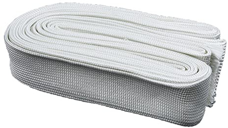 Fiberglass Heat Shield Sleeve, Glass Fibre Hose Pipe, For Webasto/Eberspacher, Lagging, Insulation, Length 2 Meter, Inner Diameter 25mm, Fits 22mm And 24mm Exhaust Pipes, Refractoriness 500°C, White