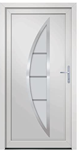 Porte d entrée blanc 98x190 cm PVC