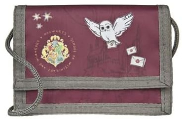 Undercover Geldbeutel und Brustbeutel, mit Klettverschluss und Reißverschluss, Portemonnaie Kordelband, Geldscheinfach und Münzfach für Kinder, Jungen und Mädchen, 8 x 13 x 5 cm, Motiv: Harry Potter