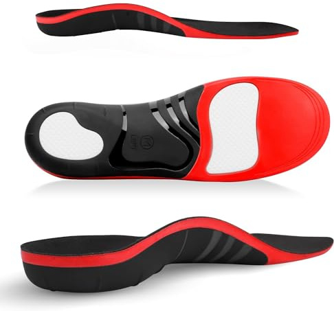 Orthopädische Einlegesohlen Plantar Fasciitis Hohe Arch Support Schuheinlagen für Plattfüß Fußschmerz Fersensporn Einlagen Gel Einlegesohlen Arbeitsschuhe für Herren Damen