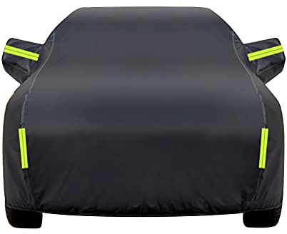 GQCSF Autoabdeckung für Mercedes-Benz E-Class E63 AMG Vollständige Autoabdeckung Abdeckung wasserdichte Schneedecke Staubdichte Autoabdeckung mit Reißverschlusstür Europäischer Transport(Color:Black)