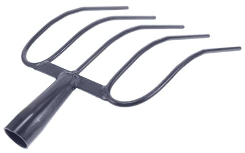 SUPVOX Forca Per Agricola in Ferro Portatile Per Letame Attrezzo Agricolo Per Esterni Manico Da Giardino Forca Per Versatile