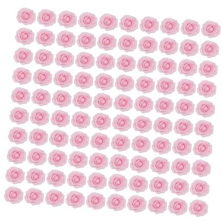 CVNIMV 100 Stück künstliche Rosenköpfe aus Schaumstoff, zum Basteln, rote Rosen, künstliche Blumen, künstliche Rosen, Blütenköpfe, künstliche Rosensträuße, Dekor, Blütenköpfe, Mi. 100 Stück