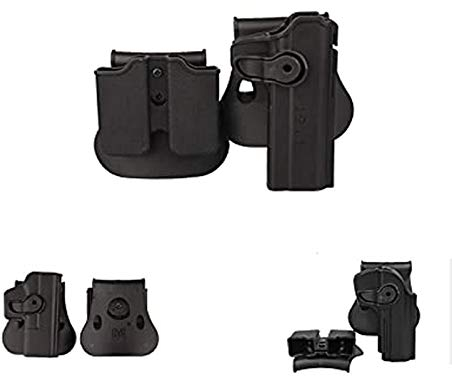 ANSNOW Rotary Imi Holster Polymer-Retention-Roto-Holster Und Doppelmagazinholster, Passend Für Glock 17/22/31