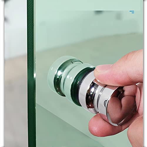 JWBXFYXW Türgriffe aus Glas für Duschkabinen, komplett poliert, Push-Pull-Finish | Moderne Eingangstürgriffe, Ersatzset für Schiebetüren im Scheunenstil