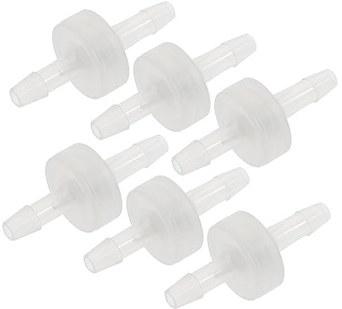CIYODO 6pcs Plastic Check Valves for Pools Aquariums Gas Fuel Water Air Non-return Valve