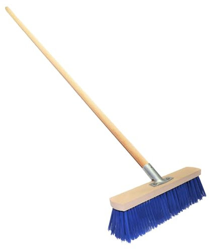 HoitoDeals 1Pcs Sweeping Brush Broom Garden Yard Sweeper with Handle Stiff Bristle (1Pcs Blue 24)
