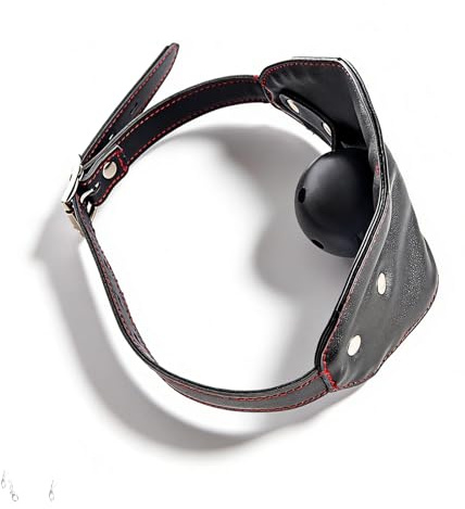 Silikon Lnebel Sex SM Fau BDSM Maske mit Atmungsaktiver Ball Gag Ballknebel