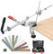 Faankiton Affilacoltelli Manuale Professionale a 360°, RX-009 Set Affilatrice Coltelli, Sistema di Affilatura Coltelli da Cucina, Affilacoltelli Coltello ad Angolo Fisso con 9 Pietre per Affilare