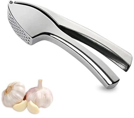 deegbbyi Schiaccia Aglio, Professionale Garlic Press, Trita Aglio in Lega di Zinco, Spremiaglio Manuale di Alta Qualità, Aiuto per la Cucina, Lavabile in Lavastoviglie, per Home Restaurant