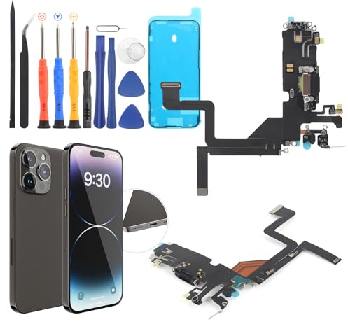 Replacement for iPhone 14 Pro Charging Port Dock Connector for iPhone 14 Pro Charging Port Replacement USB Charger Board Flex Cable Assembly Accessories with Repair Tools