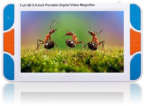 Ausili elettronici per ipovedenti, ingrandimento 3X-48X, 26 modalità colore, ausilio portatile per la lettura da 5 pollici, per ipovedenti daltonisti