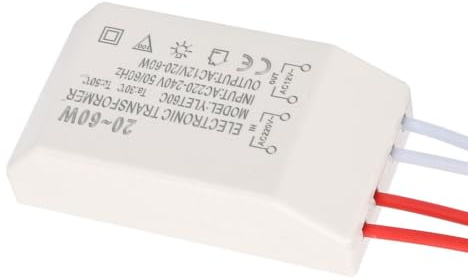 Cocoarm 220V Bis Elektronischer Transformator Trafo Spannungswandler Netzteil 20-60W AC 12V G4 Stromversorgung mit Ultradünnem Gehäuse für Halogen G4 Lampen