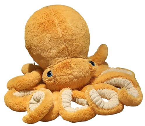 Oktopus Plüschtier,Oktopus Plüschpuppe Spielzeug,Krake Kuscheltier Baby,Kuscheltier Krake Kreative Plüschtier Marine Spielzeug,Schlafen Beschwichtigen Sie Puppe Für Kinder Mädchen (30cm,hellbraun)