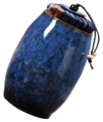 ULTECHNOVO Pot à Thé en Céramique Bouchon en Liège, Boîte Hermétique Étanche Stockage Thé, Décoration Unique et Multifonctionnelle Maison