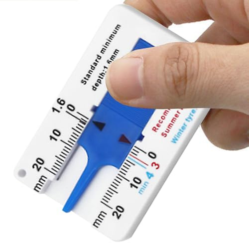 Medidor De Profundidad De La Banda De Rodamiento De Neumáticos - Clip De Medición 0-20 Mm, Regla De La Banda De Rodamiento Automotriz, Herramienta De Espesor De Neumáticos | Detección De