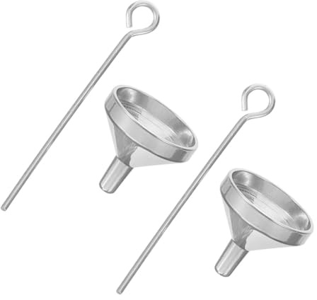 BESPORTBLE Mini Entonnoir Métal pour Parfum et Huiles Essentielles Entonnoir Inox Réutilisable pour Remplir Petites Bouteilles Kit Transfert Liquide Polyvalent pour Recharge Diffuseur