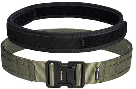 IDOGEAR 2 taktischer MOLLE-Gürtel mit 1,75 Nylon-Innenband und Schnellverschluss-Metallschnalle für Outdoor, Militär und EDC