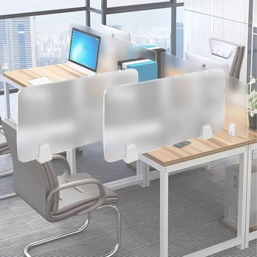 separadores para escritorio Panel divisorio de acrílico esmerilado de 40x30, 90x45 y 120x60 cm, pantalla separadora de escritorio/pantallas de privacidad contra estornudos(2 PCS,L X H 90 CM X 60 CM)