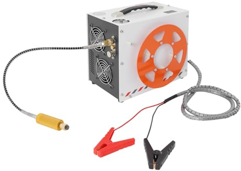 Compresor de aire PCP de chapa de acero PCP de 30 MPa/4500 PSI con separador de agua y aceite, bomba de compresor de aire portátil, compresor PCP con manómetro, 350 W, compresor con indicador de
