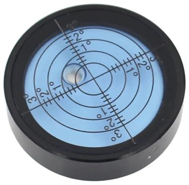1 Uds. Nivel circular Universal burbuja horizontal metal completo con función luminosa de visión nocturna(Black)