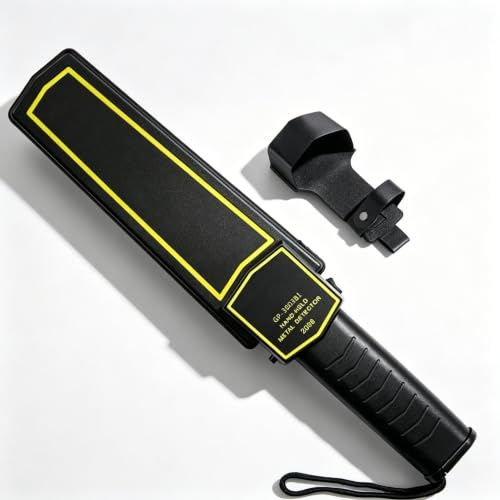 Handheld Metal Detector, Portable Hand Held Metal Scanner, Metal Detector Wand Sound Vibration Alarm for Station Airport Exam Screening
