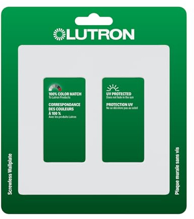 Lutron CW-2-WH 2-Gang Claro Wall Plate, White by Lutron