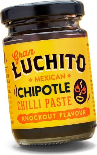 Gran Luchito Pâte de piment chipotle mexicain Gran Luchito 100g | Fait à la main au Mexique | Pâte de cuisson super fumée avec une épice moyenne à forte | Parfait pour cuisiner des plats mexicains (lot de 1)